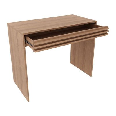 Escrivaninha-mesa Escritório 90cm Com 1 Gaveta Multimóveis Cr25261 Amêndoa Amêndoa