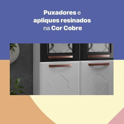 Cozinha De Aço Compacta 3 Peças Glass Branco preto
