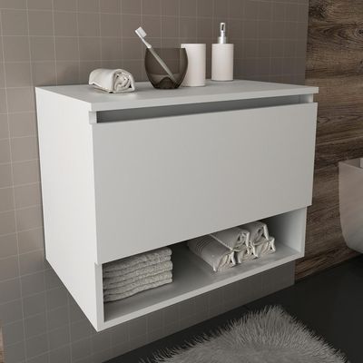 Gabinete Banheiro 1 Porta 60Cm Multimóveis Vcr10086 Branco