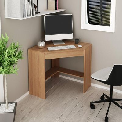Mesa Escritório De Canto Multimóveis Vcr25064 Amêndoa
