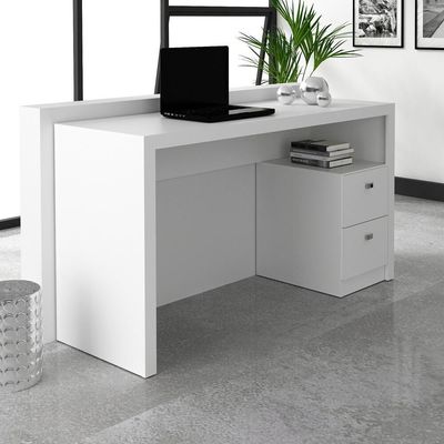 Escrivaninha Com 2 Gavetas Multimóveis Vcr25033 Branco