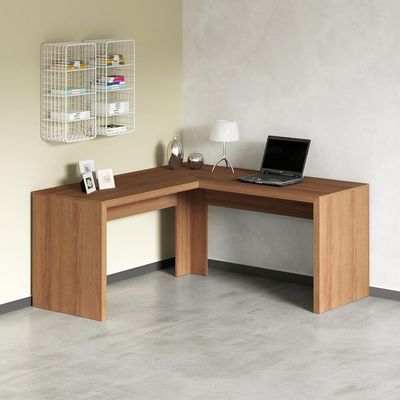 Mesa Escritório De Canto Multimóveis Vcr25024 Amêndoa