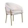 Poltrona Decorativa Com Pés De Ferro Multimóveis Cr7009 Off White Off White