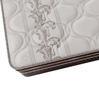 Cama Box Casal Colchão Molas Flora Marrom 138x188x60cm Marrom / Branco
