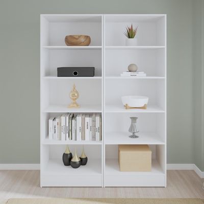 Estante Livreiro Multiuso Mirage 8 Prateleiras 1,77m Branco Viero Branco