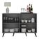 Aparador Buffet 4 Portas Vegas V3560 Rustic/Preto