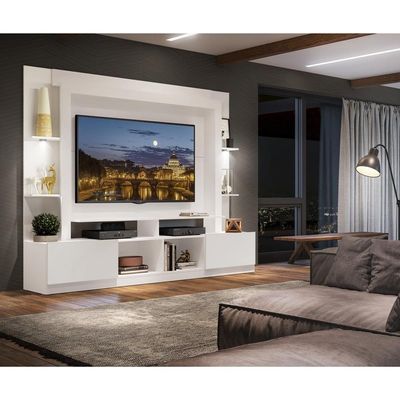 Rack Estante Tv 65´´ Leds Branco