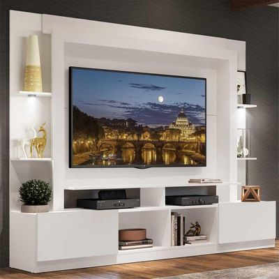 Rack Estante Tv 65´´ Leds Branco