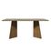 Mesa Jantar Retangular Tampo Vidro Rustic-crema