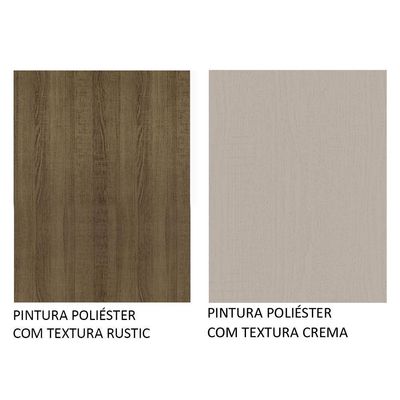 Mesa Jantar Retangular Tampo Vidro Rustic-crema