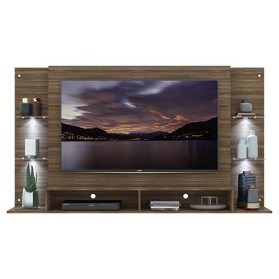 Painel Tv 60'' com 4 Leds e Prateleiras de Vidro Vegas