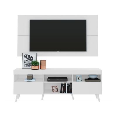 Rack com Painel TV até 65" e Pés Retrô Flórida Multimóveis