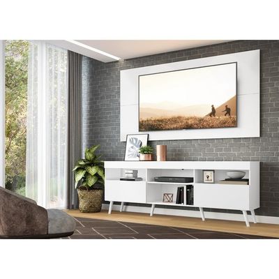 Rack com Painel TV até 65" e Pés Retrô Flórida Multimóveis