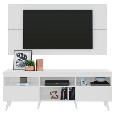 Rack Com Painel E Suporte Tv 65" Retrô Multimóveis V3134