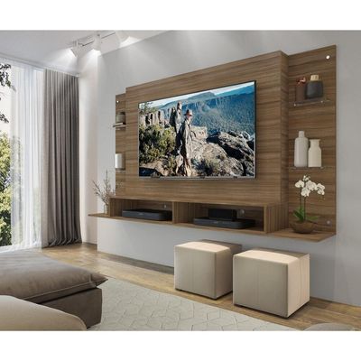 Painel Com Suporte Tv 60" Nairóbi Multimóveis V3071 Nogueira