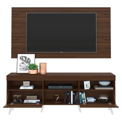 Rack Com Painel E Suporte Tv 65" Retrô Multimóveis V3134