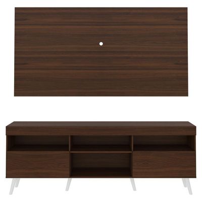 Rack Com Painel E Suporte Tv 65" Retrô Multimóveis V3134
