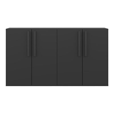 Aparador Buffet 4 Portas Viena V3604 Preto Preto
