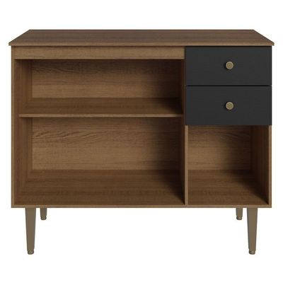 Balcão Gabinete 3 Portas 1 Gaveta Rustic/preto Madesa