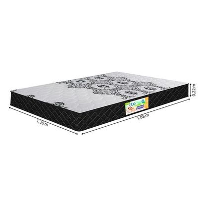 Colchão De Espuma D33 Casal 1.38m Duo Balance Gazin Preto