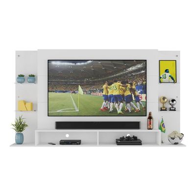 Painel Tv 60"s De Vidro Brasil Br2739 Branco