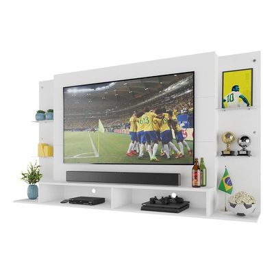 Painel Tv 60"s De Vidro Brasil Br2739 Branco