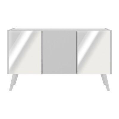 Rack Tv Até 32 Polegadas Retrô Com Espelhos Mp1078 Branco Branco