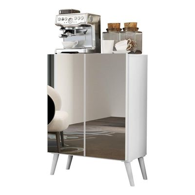 Aparador Buffet 3 Portas Retrô Vegas V1013 Branco Branco