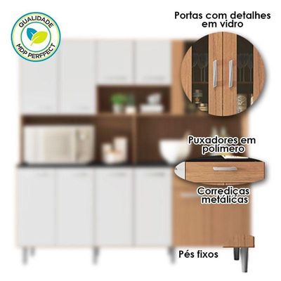 Kit De Cozinha Clara Carvalho Branco - Poliman
