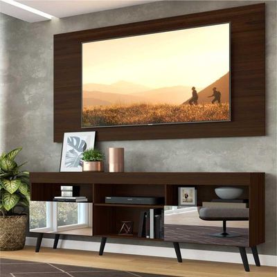 Rack Com Painel Com Espelho Para Tv Até 65´´Fg3138