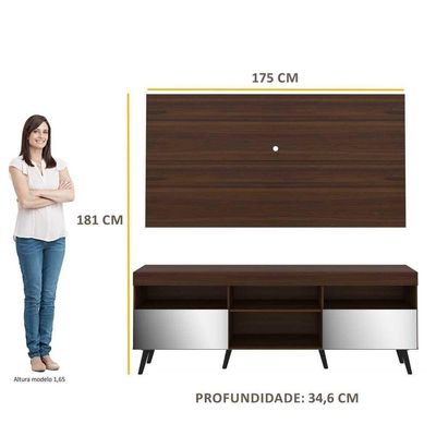 Rack Com Painel Com Espelho Para Tv Até 65´´Fg3138