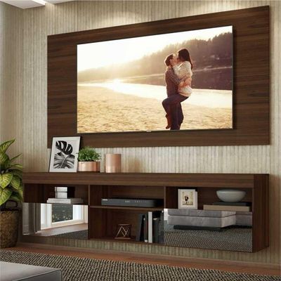 Painel Tv até 65" com Rack Suspenso Espelho Multimóveis