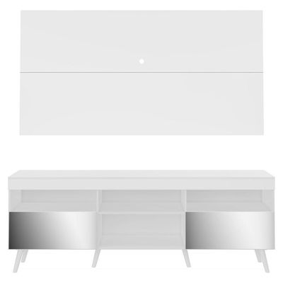Rack Com Painel E Suporte Tv 65" Espelho Multimóveis V3142