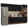 Armário  Cozinha Completa 310 cm Lux Madesa 01 Rustic/preto