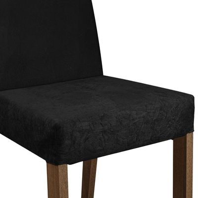 Conjunto Sala Jantar Mesa Vidro 6 Cadeiras Rustic