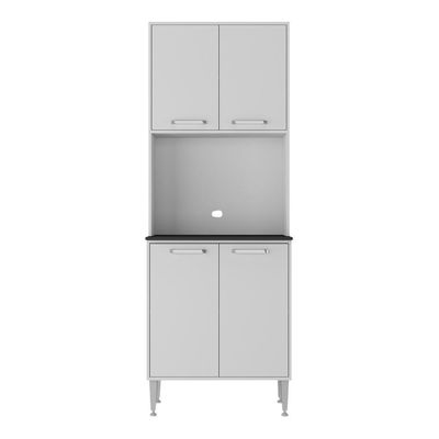 Paneleiro 63cm 4 Portas Para Micro-ondas Xangai Multimóveis Mp2245 Branco Branco