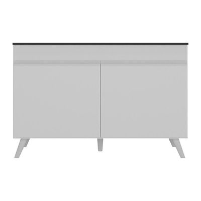 Balcão Cozinha Gabinete Pia 120 Cm 2 Portas Veneza Multimóveis Mp3738 Branco/branco