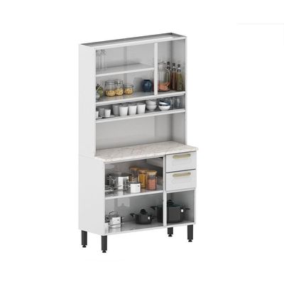 Cozinha De Aço Compacta 6 Portas Linha Colors Bertolini Grafite