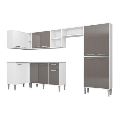 Armário De Cozinha Completa 6 Peças Xangai Zouk Multimóveis