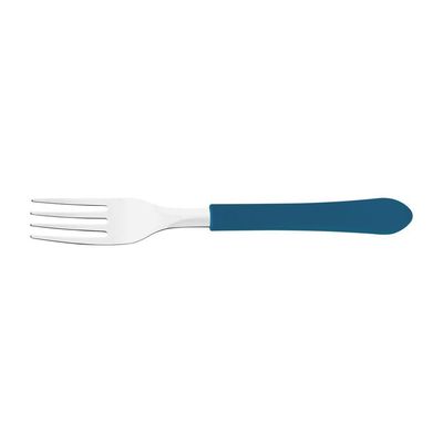 Kit 24 Garfo De Mesa Tramontina Leme Inox Azul Oceano