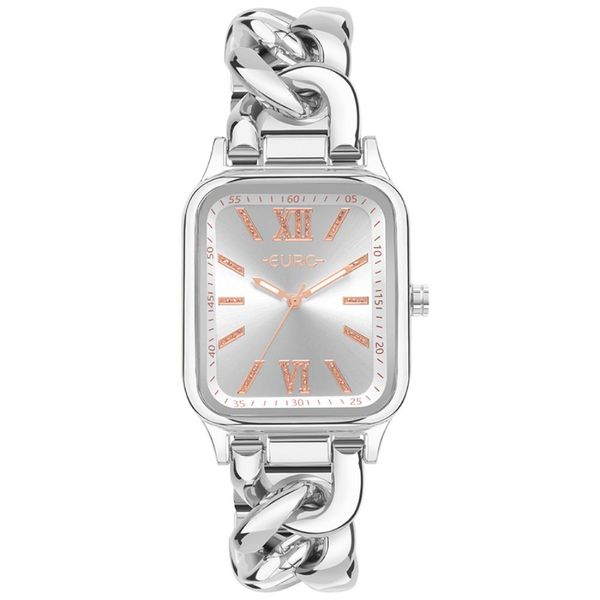 Relógio Euro Feminino Ref:Eu2035yvc/4k Bracelete Retangular Prateado