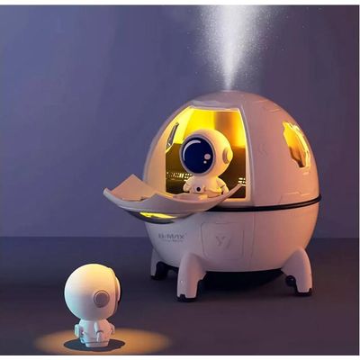 Umidificador Difusor De Ar Astronauta Nave Espacial Com Led Usb