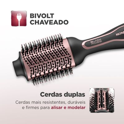 Escova Secadora Mondial Preto e Golden Rose 1300W ES-05-BI BIV