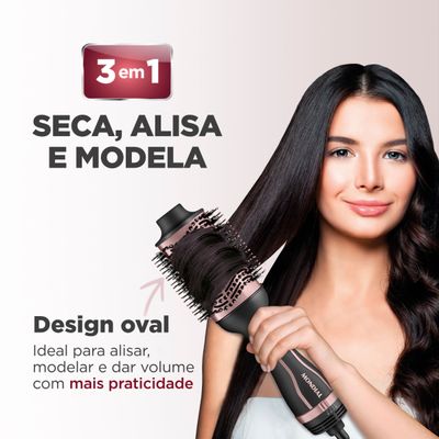 Escova Secadora Mondial Preto e Golden Rose 1300W ES-05-BI BIV