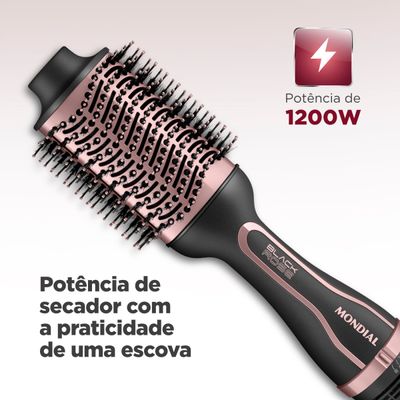 Escova Secadora Mondial Preto e Golden Rose 1300W ES-05-BI BIV