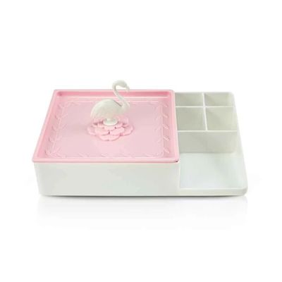 Organizador Multiuso Jacki Design Flamingo Branco e Rosa