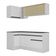 Armário De Cozinha Compacta De Canto Mp2091.964 Branco/Preto