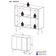 Gabinete Banheiro 3 Portas Retrô 90Cm Mp5030 Preto/Branco