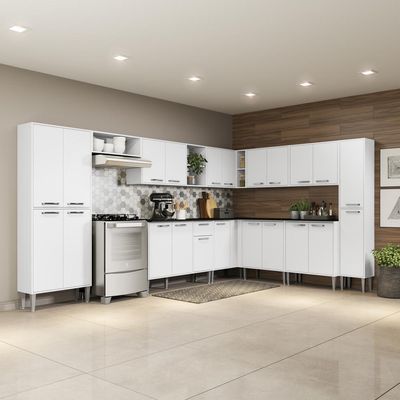 Armário De Cozinha Completa 11 Peças Xangai Pop Multimóveis