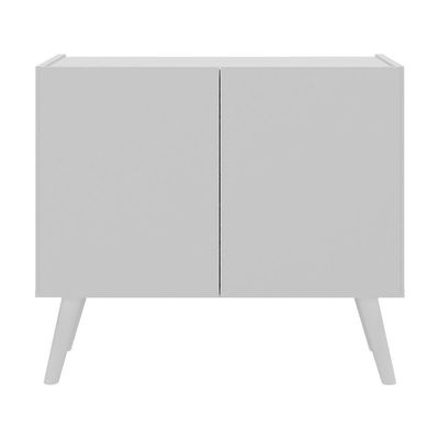 Gabinete Armário De Banheiro 62,5cm Retrô 2 Portas Multimóveis Mp5045 Branco Branco